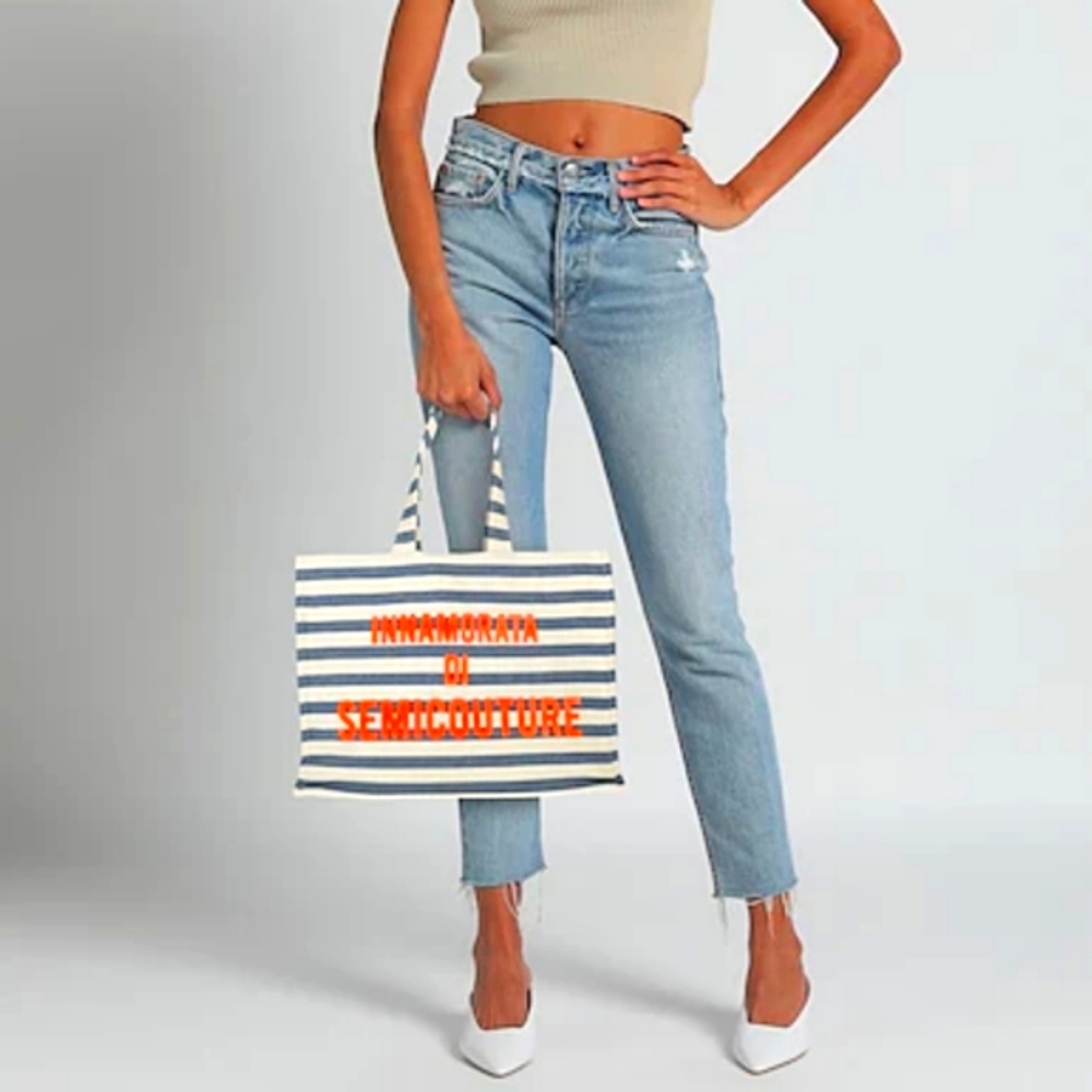 INNAMORATA DI SEMICOUTURE 100% COTTON FASHION TOTE